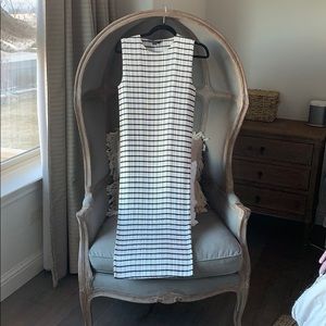 Alexander Wang Navy Pleated Satin Dress